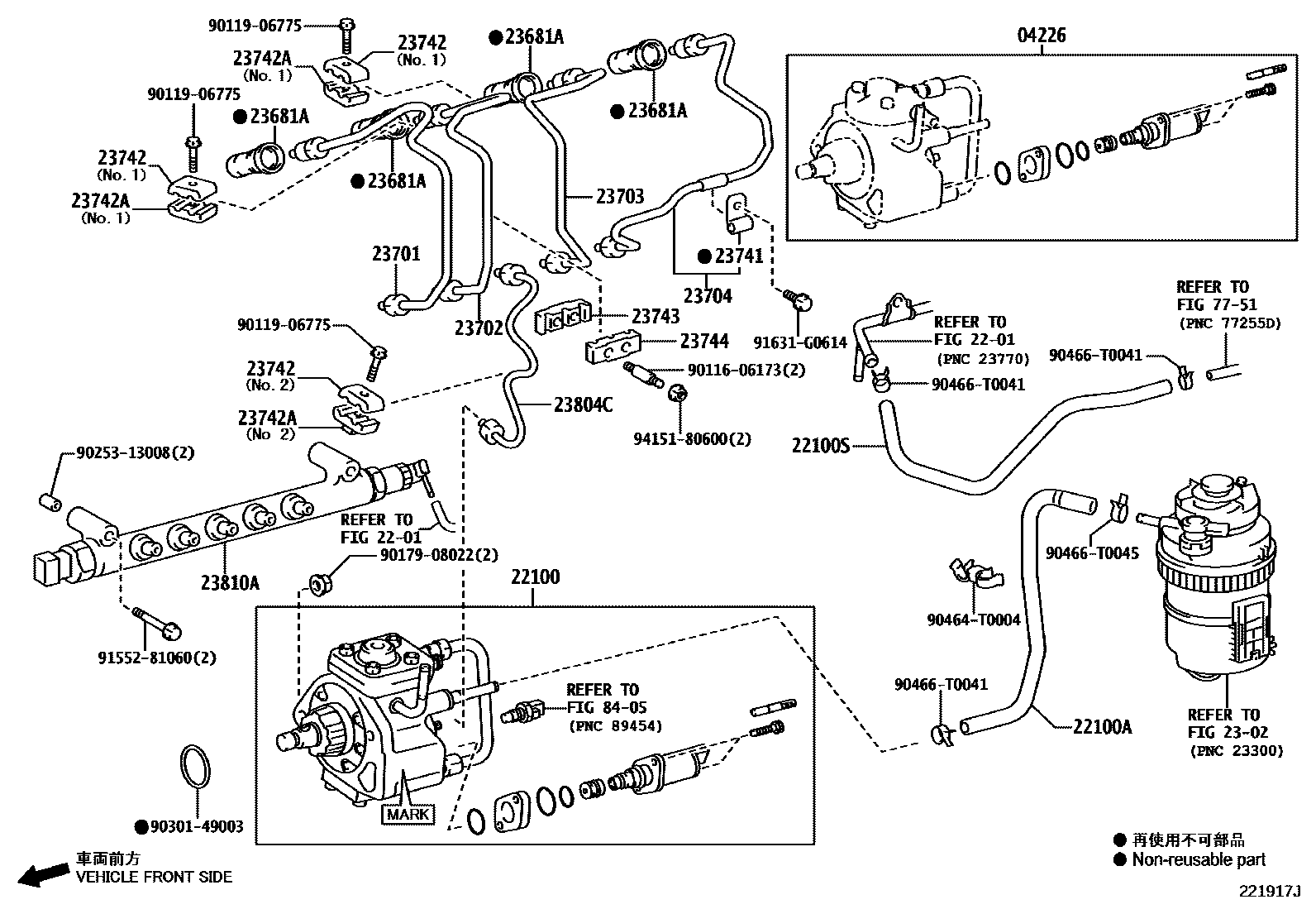 Toyota HILUX 喷油泵总成 EPC diagram — 221917J
