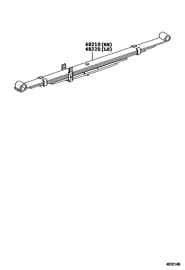 Toyota HILUX Rear Spring & Shock Absorber EPC diagram — 483014B