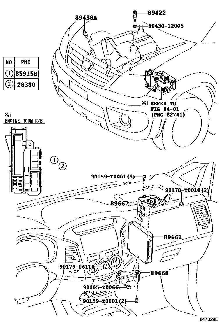 Toyota HILUX 电子燃油喷射系统 EPC diagram — 847029E