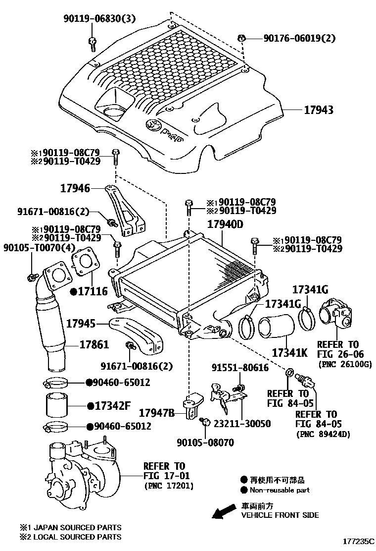 Toyota HILUX Air Cleaner EPC diagram — 177235C