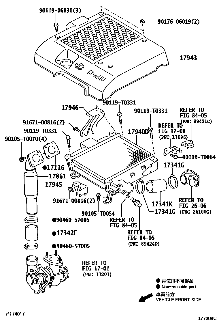 Toyota HILUX Air Cleaner EPC diagram — 177308C