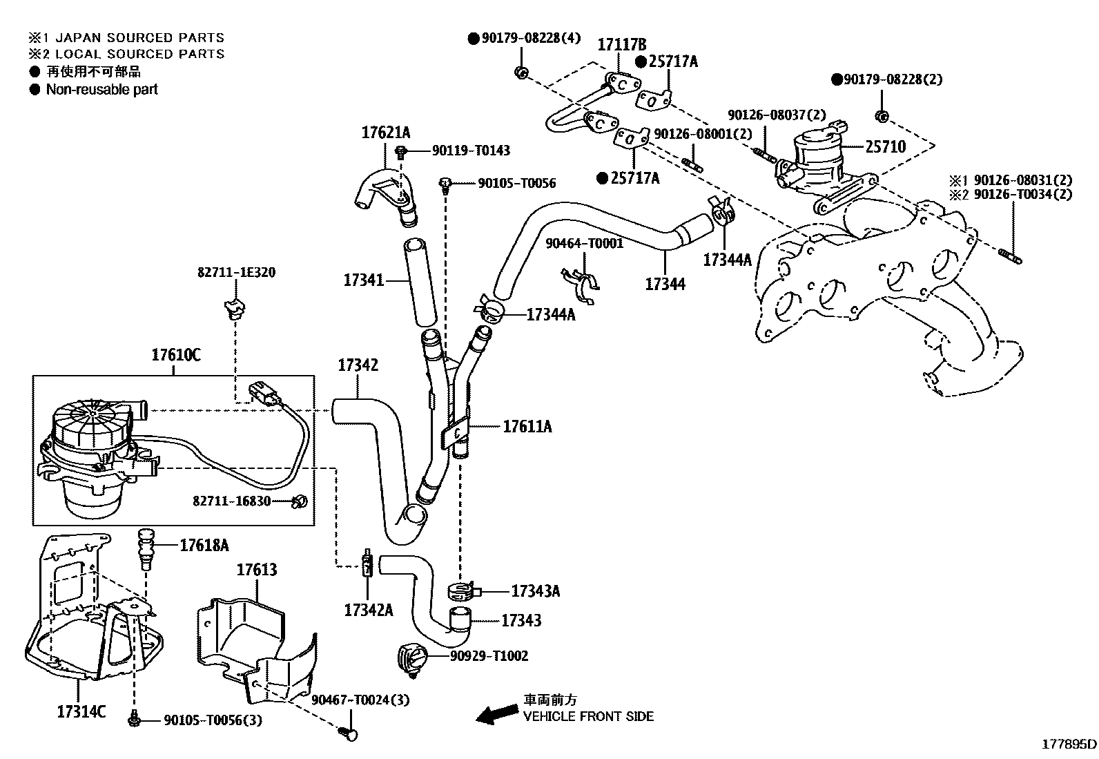 Toyota HILUX 歧管喷气系统 EPC diagram — 177895D