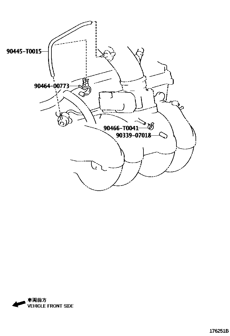 Toyota HILUX vacuum tube EPC diagram — 176251B