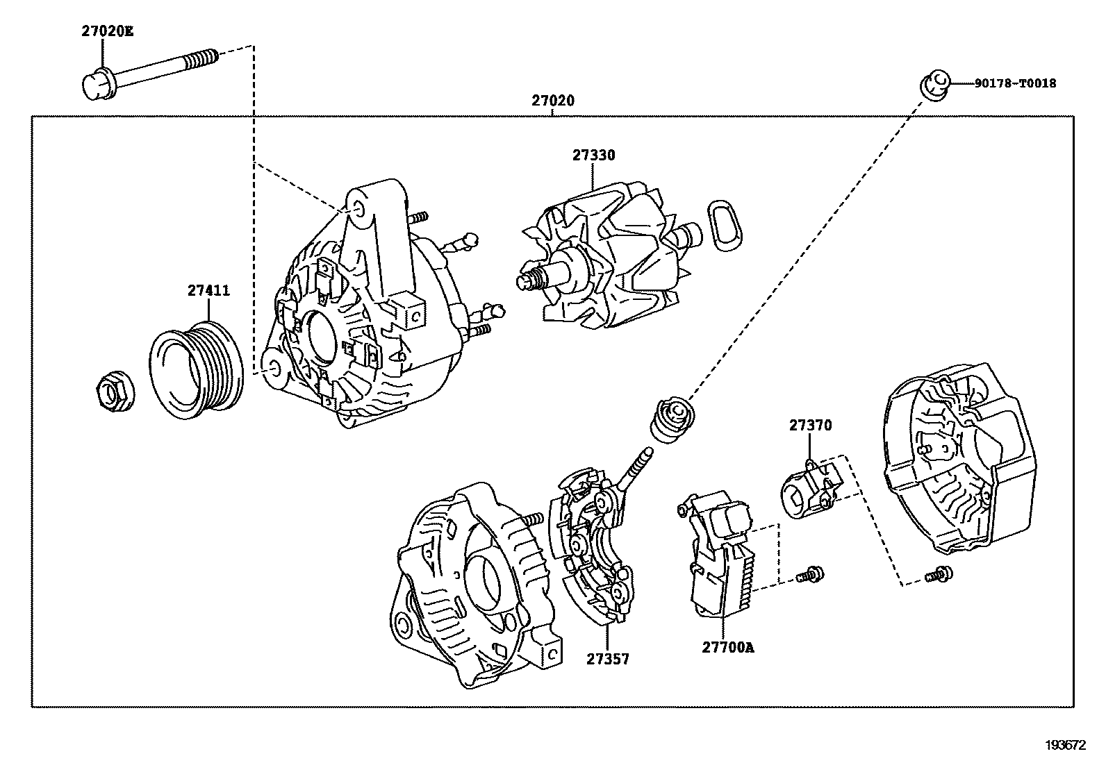 Toyota HILUX Alternator EPC diagram — 193672