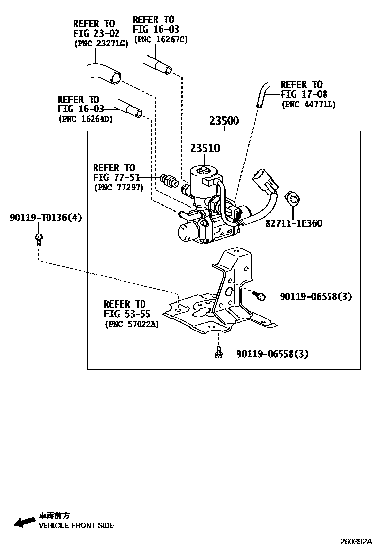 Toyota HILUX LPG或CNG调节器 EPC diagram — 260392A