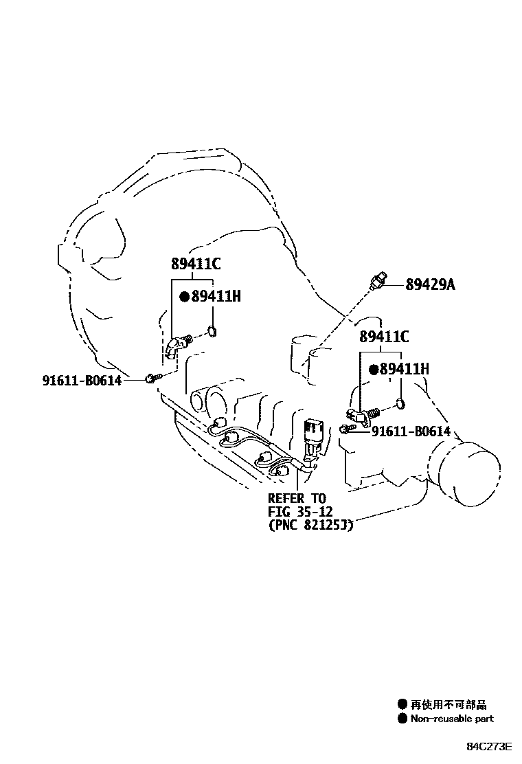 Toyota HILUX 超速档和电子控制变速器 EPC diagram — 84C273E