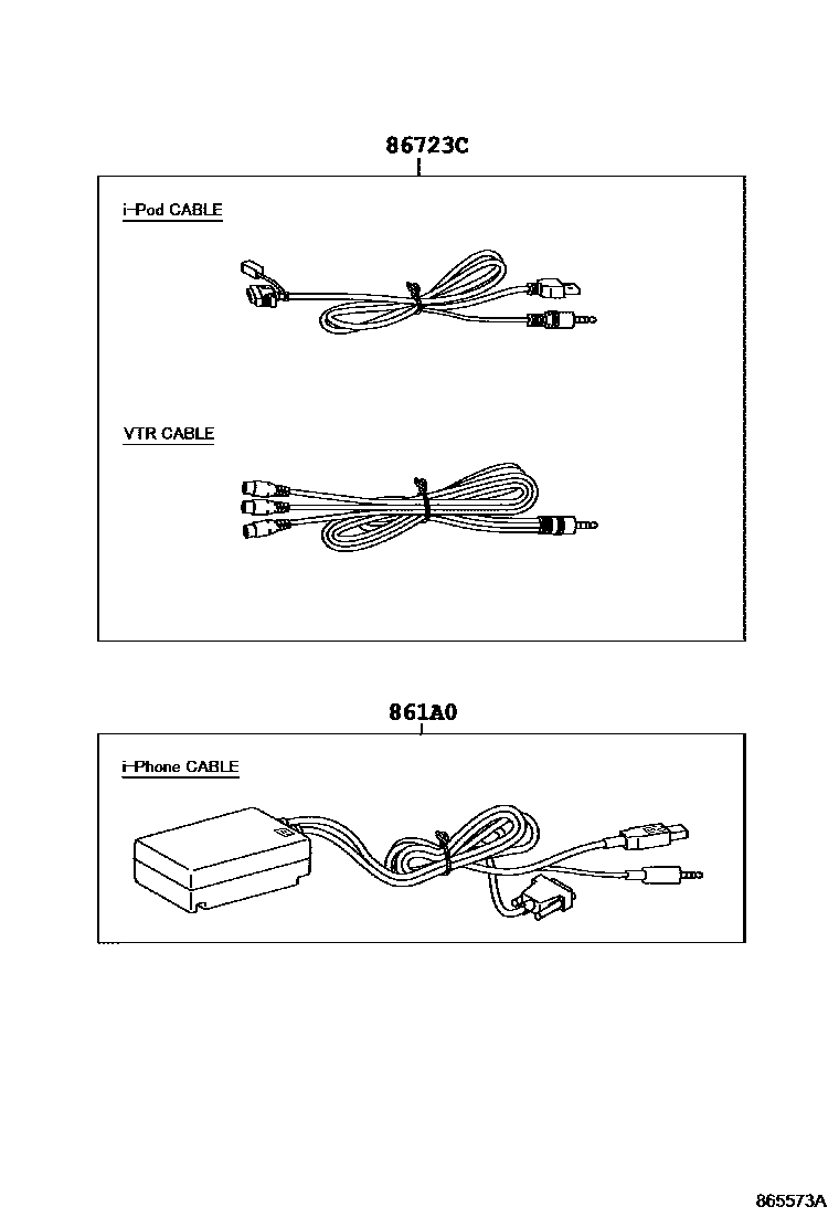 Toyota HILUX 收音机、放大器和冷凝器 EPC diagram — 865573A
