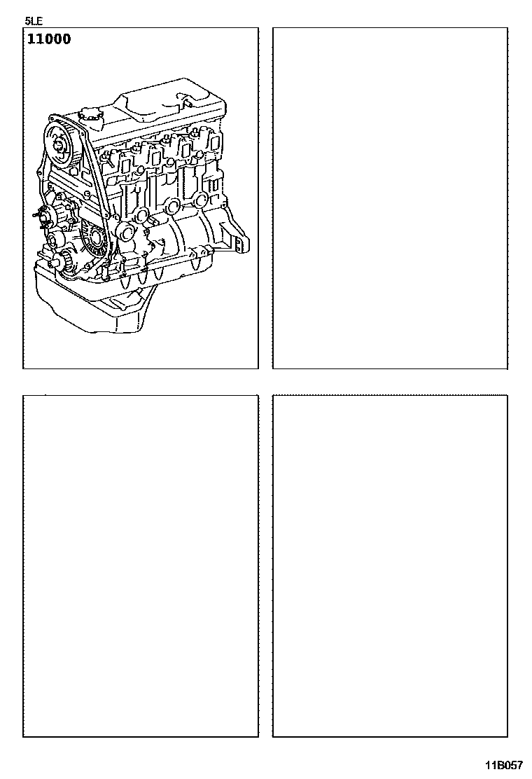 Toyota HILUX Partial Engine Assembly EPC diagram — 11B057