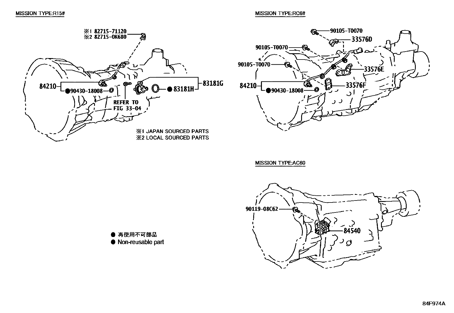 Toyota HILUX 开关和继电器和ECU EPC diagram — 84F974A