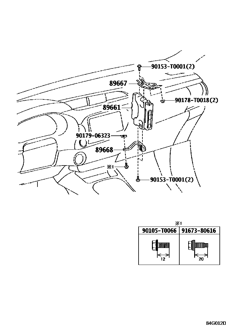 Toyota HILUX 电子燃油喷射系统 EPC diagram — 84G012D