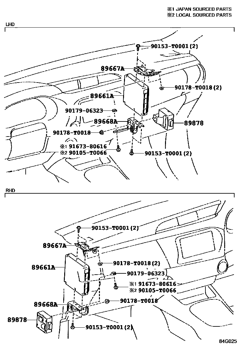 Toyota HILUX 电子控制柴油机(ECD) EPC diagram — 84G025
