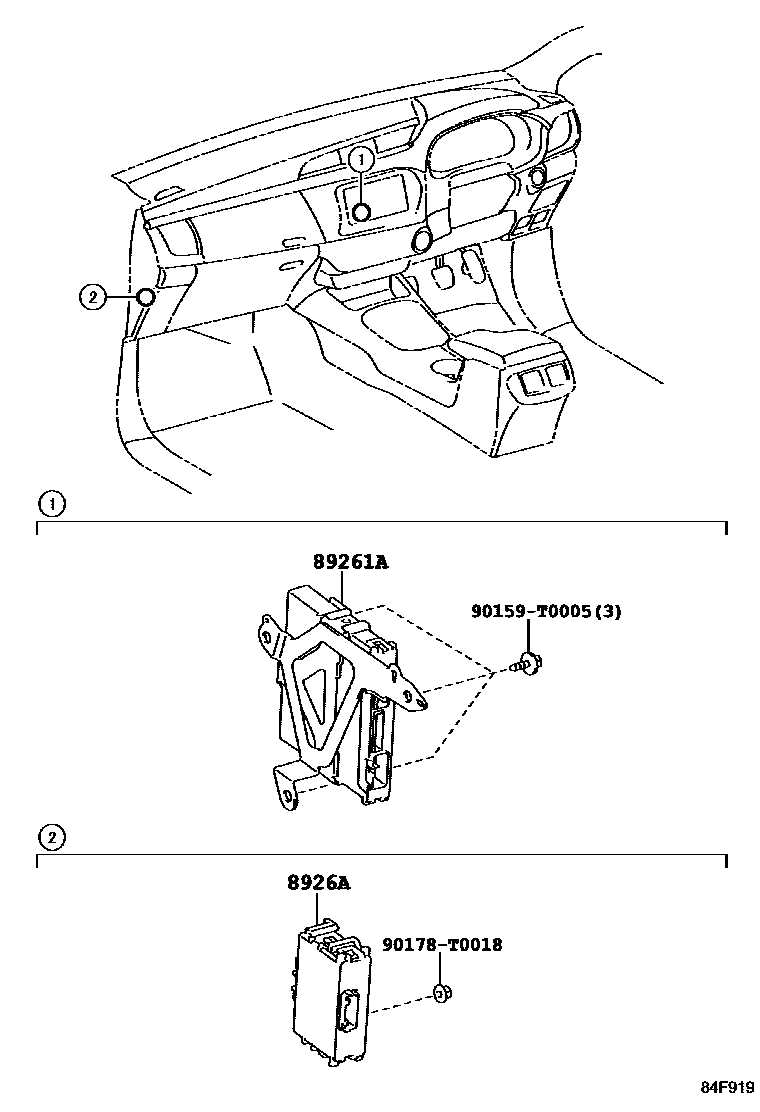 Toyota HILUX 电子控制系统 EPC diagram — 84F919