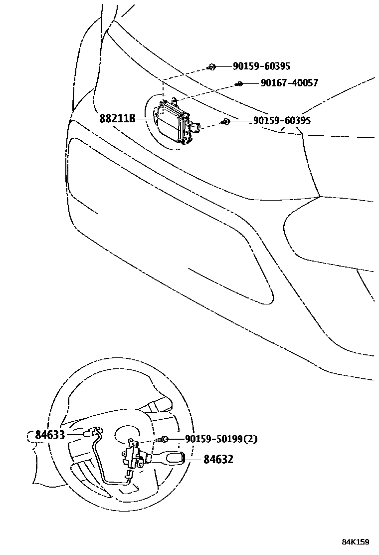 Toyota HILUX 巡航控制(自动行驶) EPC diagram — 84K159