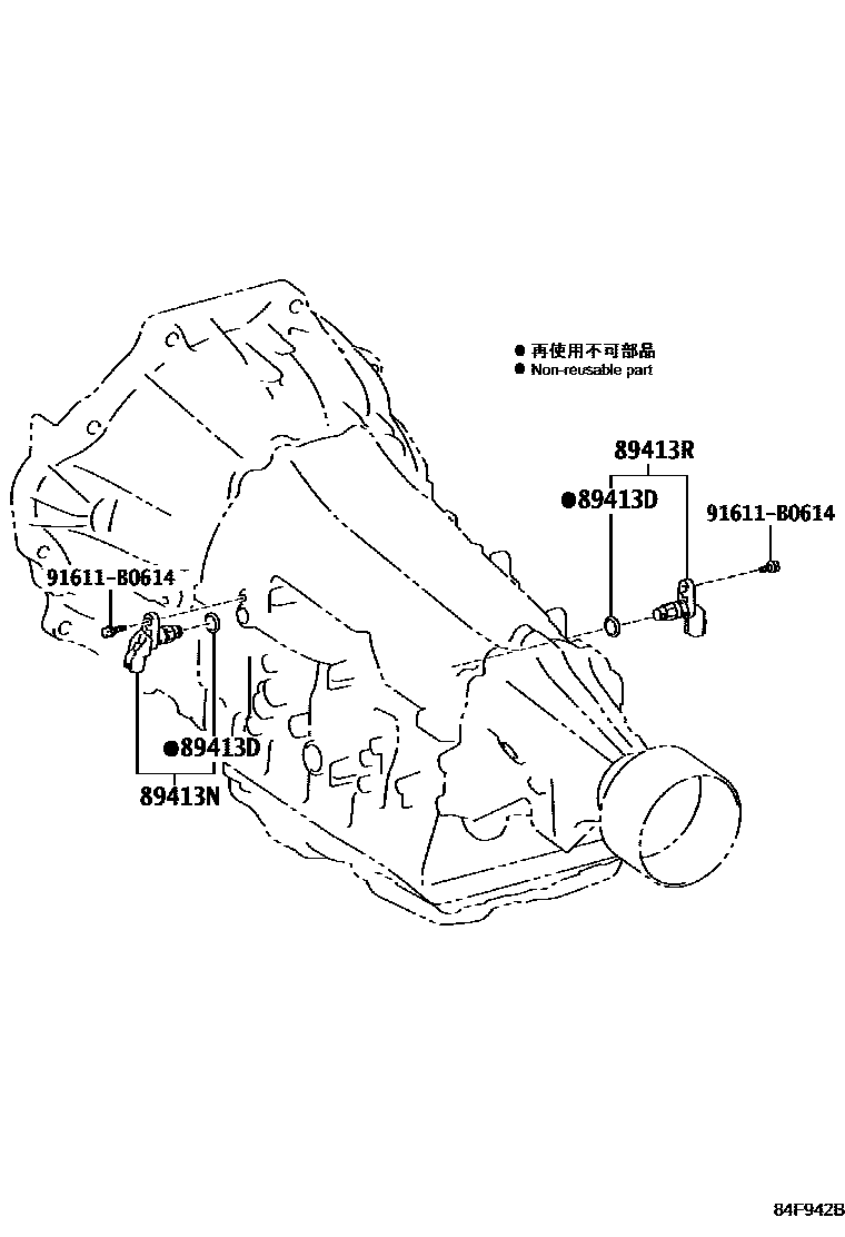 Toyota HILUX 超速档和电子控制变速器 EPC diagram — 84F942B