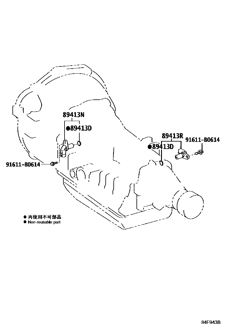 Toyota HILUX 超速档和电子控制变速器 EPC diagram — 84F943B
