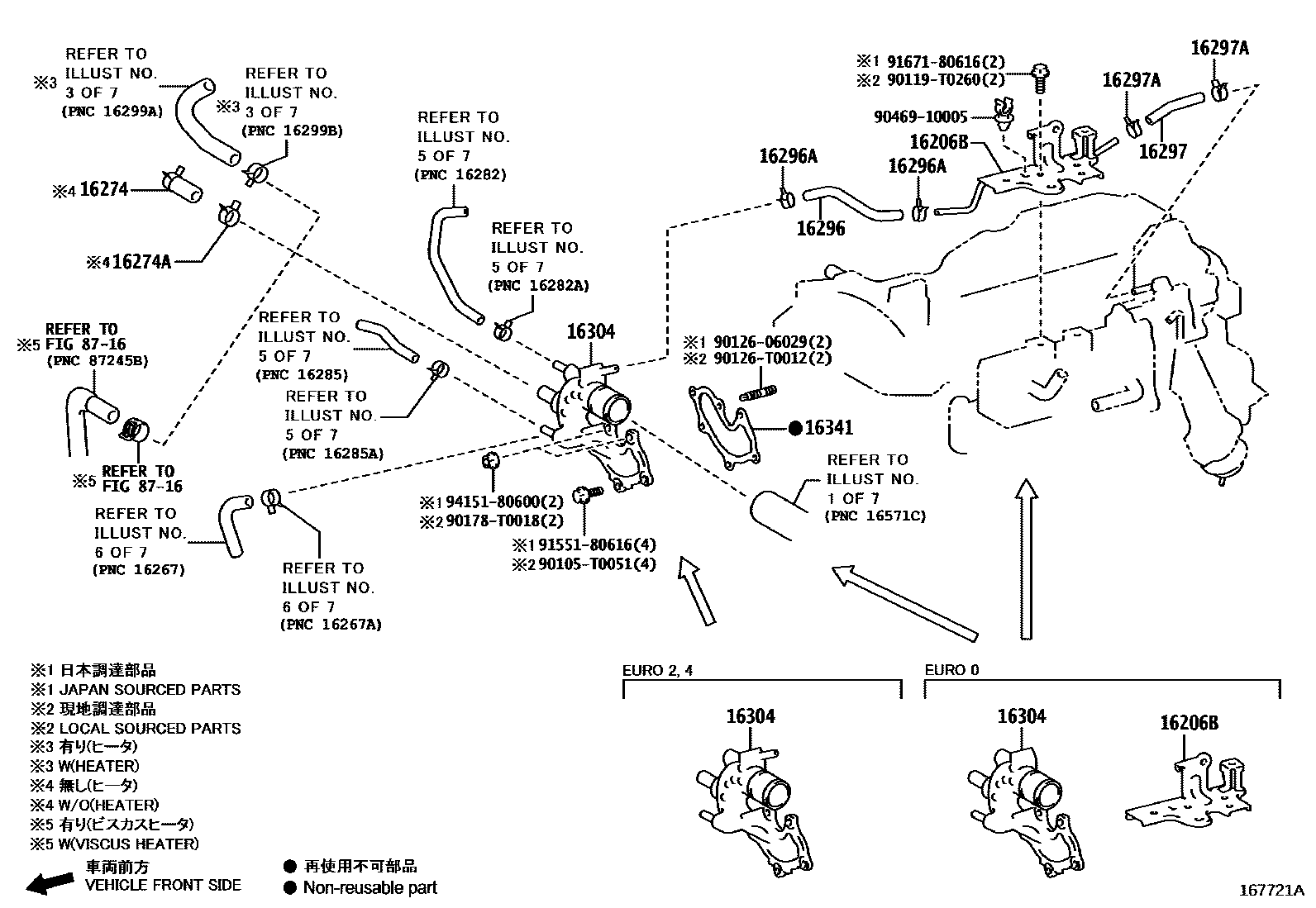 Toyota HILUX RADIATOR & WATER OUTLET EPC diagram — 167721A