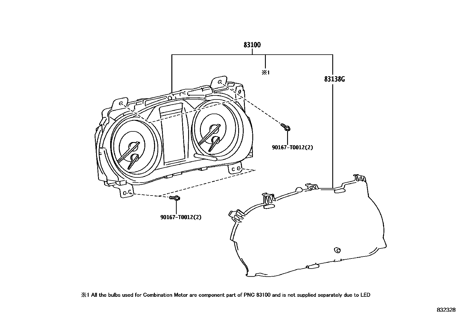 Toyota HILUX 仪表 EPC diagram — 832328