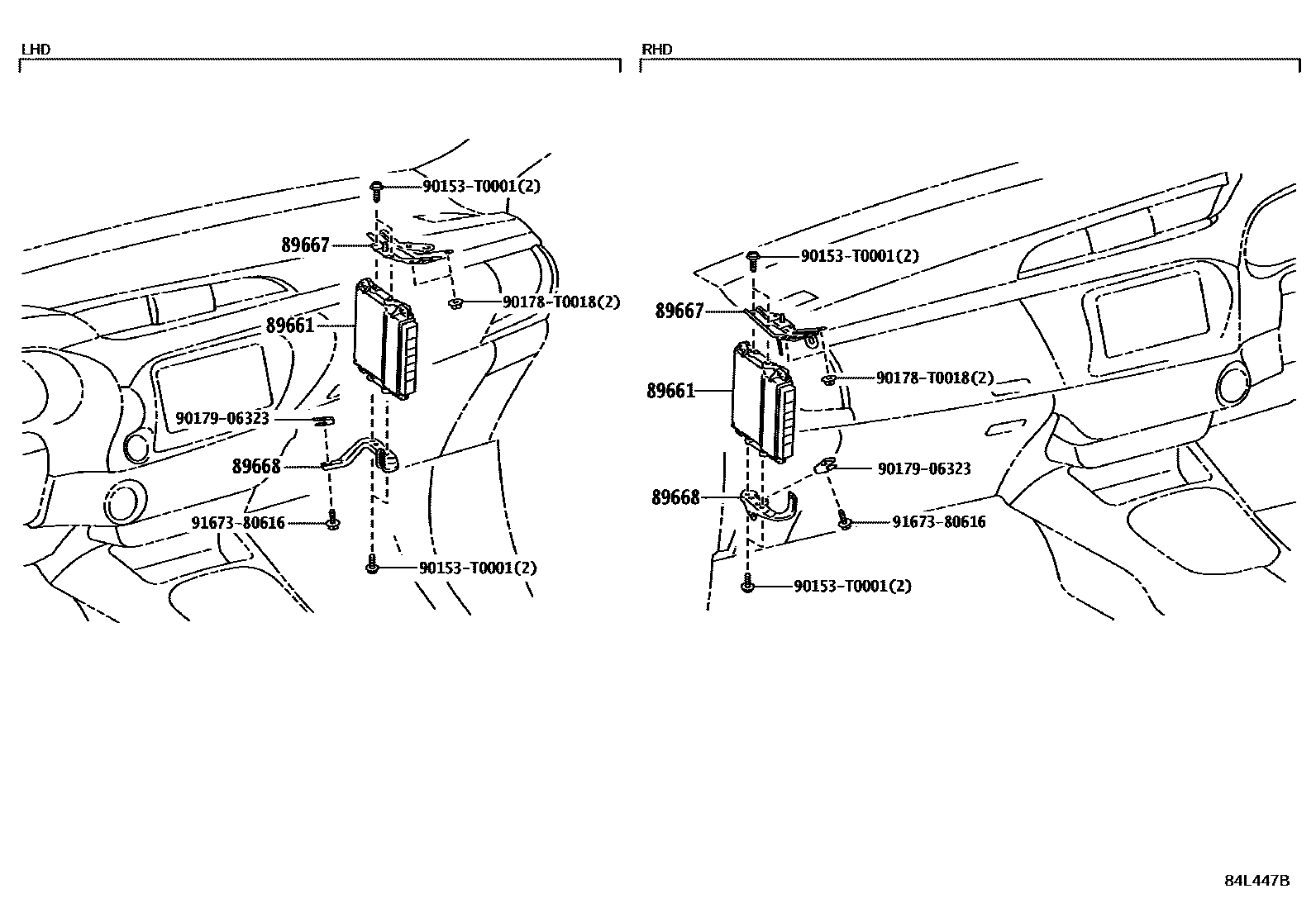 Toyota HILUX 电子燃油喷射系统 EPC diagram — 84L447B
