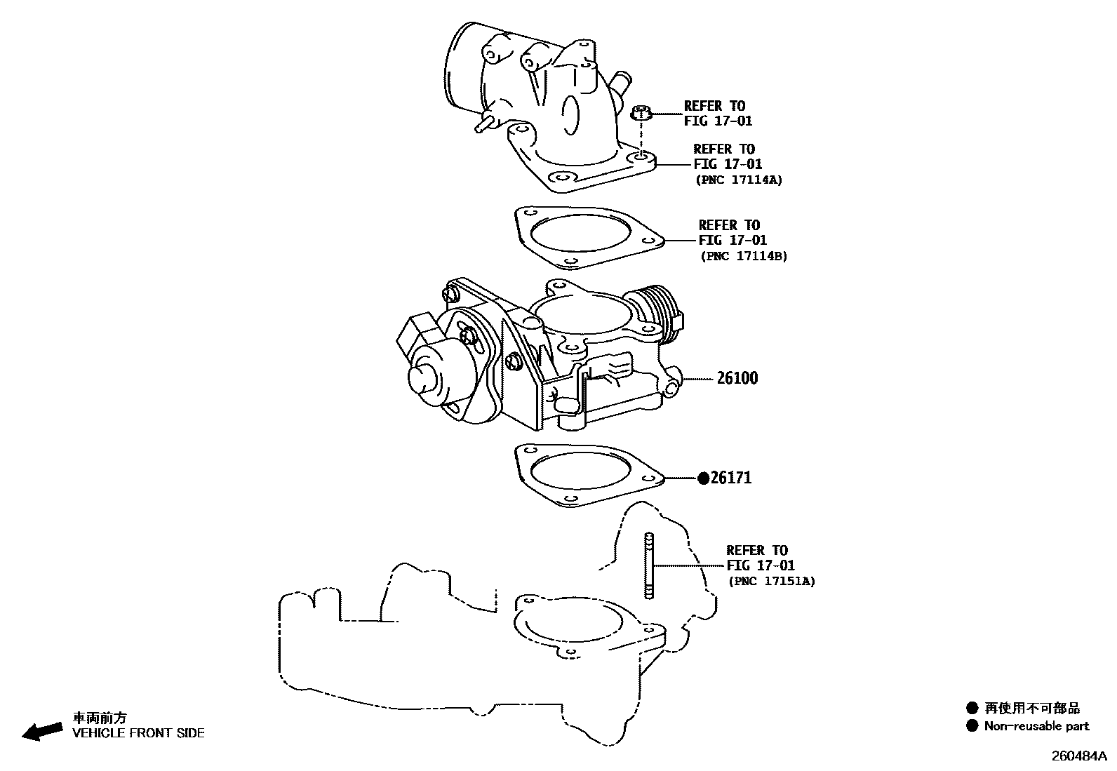 Toyota HILUX 文氏管 EPC diagram — 260484A