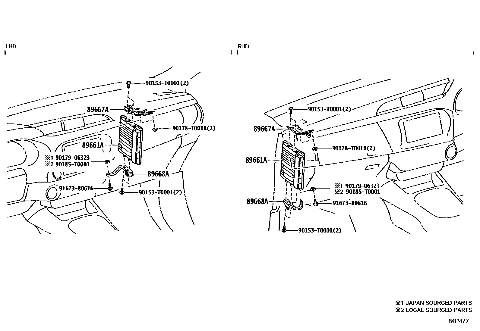 Toyota HILUX 电子控制柴油机(ECD) EPC diagram — 84P477