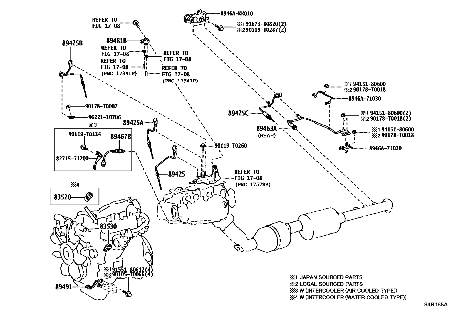 Toyota HILUX 开关和继电器和ECU EPC diagram — 84R165B