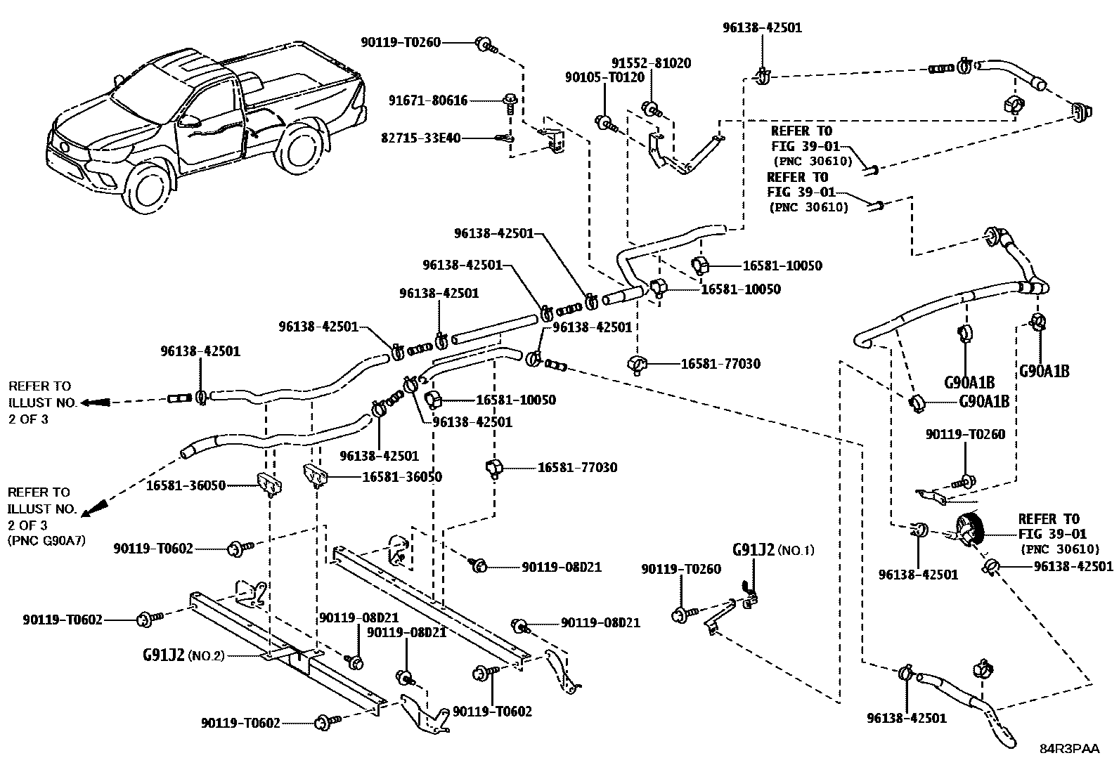 Toyota HILUX BEV 冷却系统 EPC diagram — 84R3PAA
