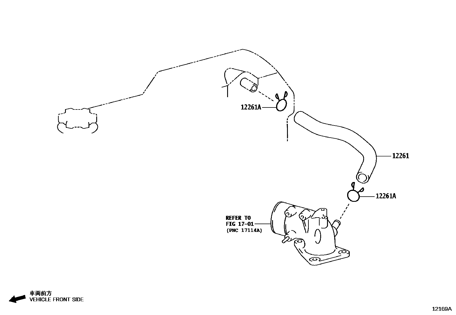Toyota HILUX Ventilation Hose EPC diagram — 12169A