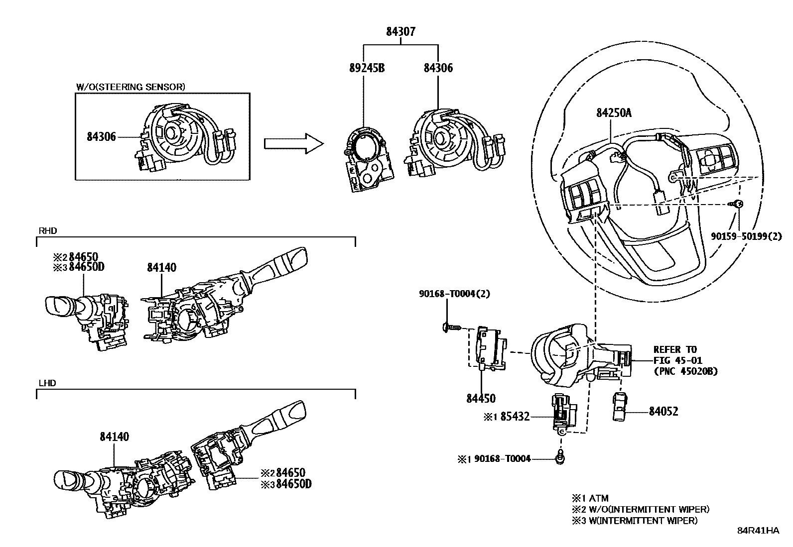 Toyota HILUX 开关和继电器和ECU EPC diagram — 84R41HA
