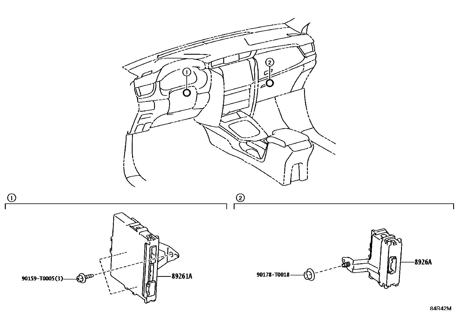 Toyota HILUX 电子控制系统 EPC diagram — 84R42M