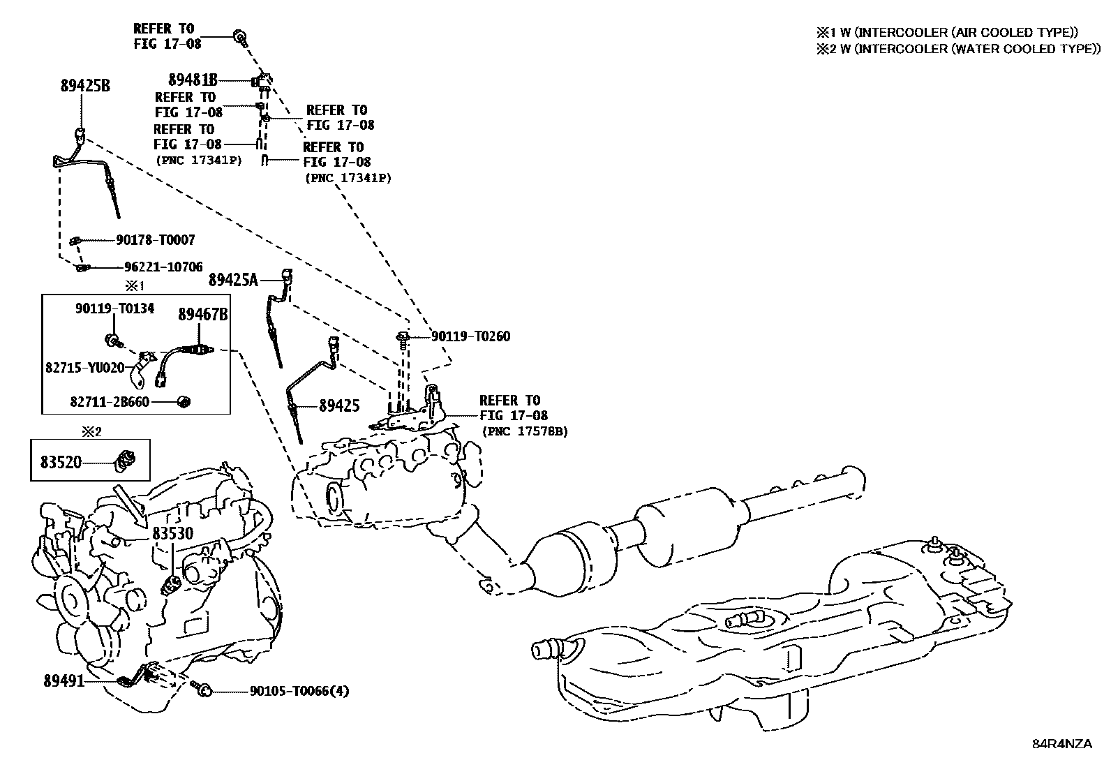 Toyota HILUX 开关和继电器和ECU EPC diagram — 84R4NZA