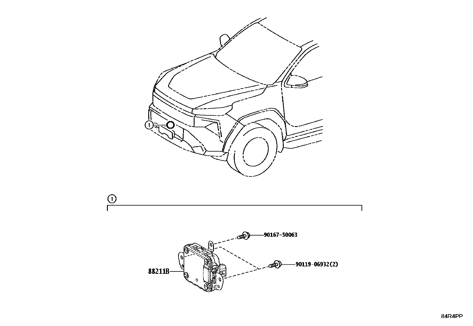Toyota HILUX 巡航控制(自动行驶) EPC diagram — 84R4PP