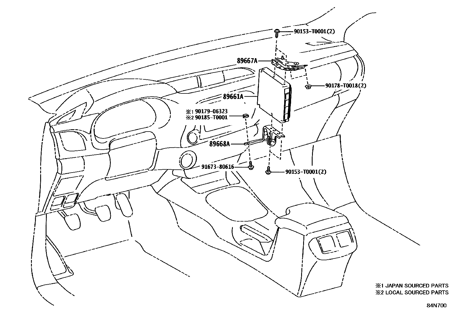 Toyota HILUX 电子控制柴油机(ECD) EPC diagram — 84N700