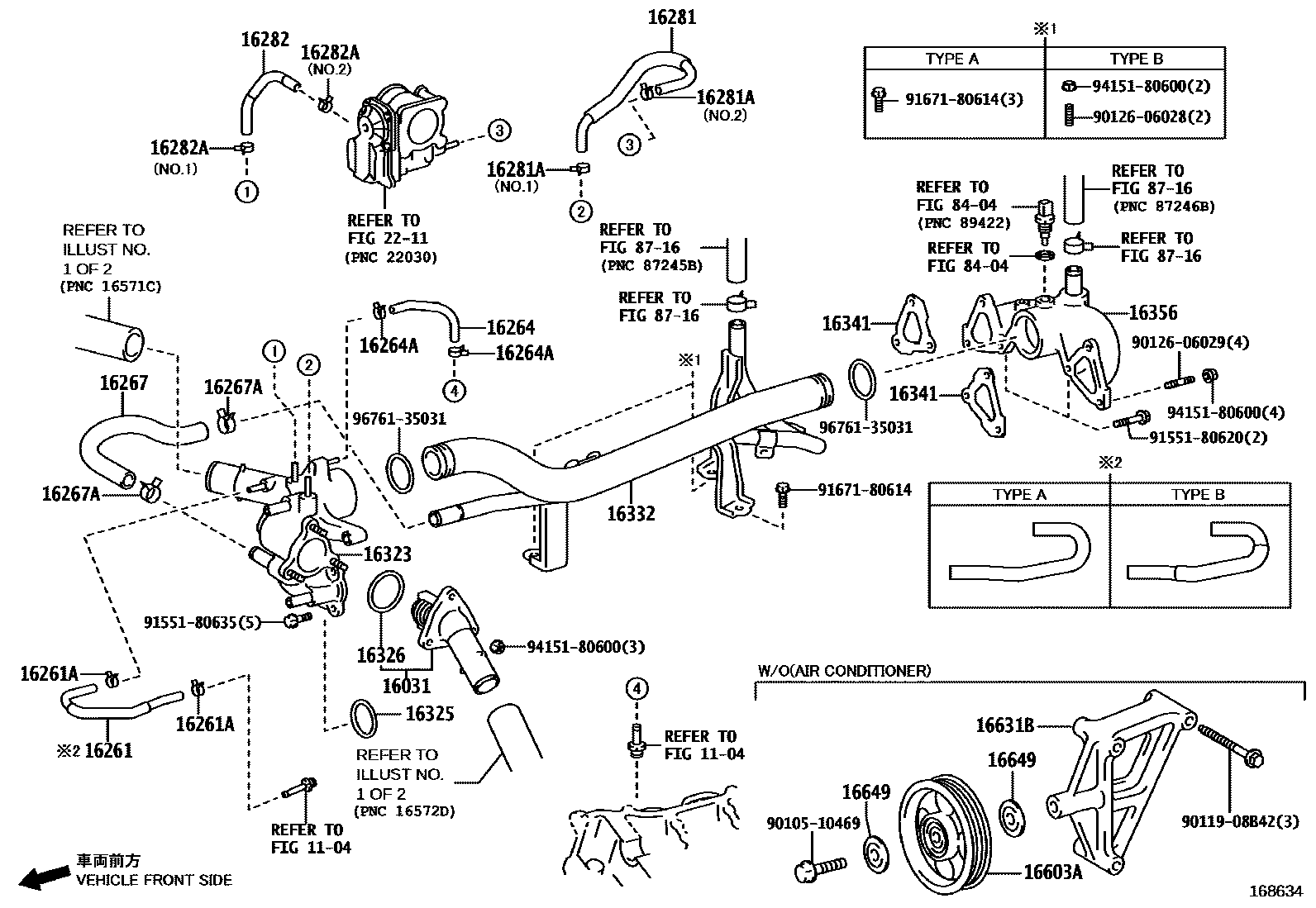 Toyota HILUX RADIATOR & WATER OUTLET EPC diagram — 168634