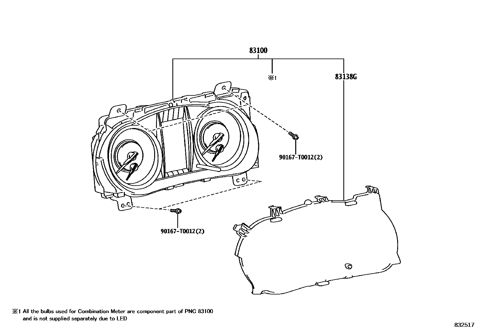 Toyota HILUX 仪表 EPC diagram — 832517