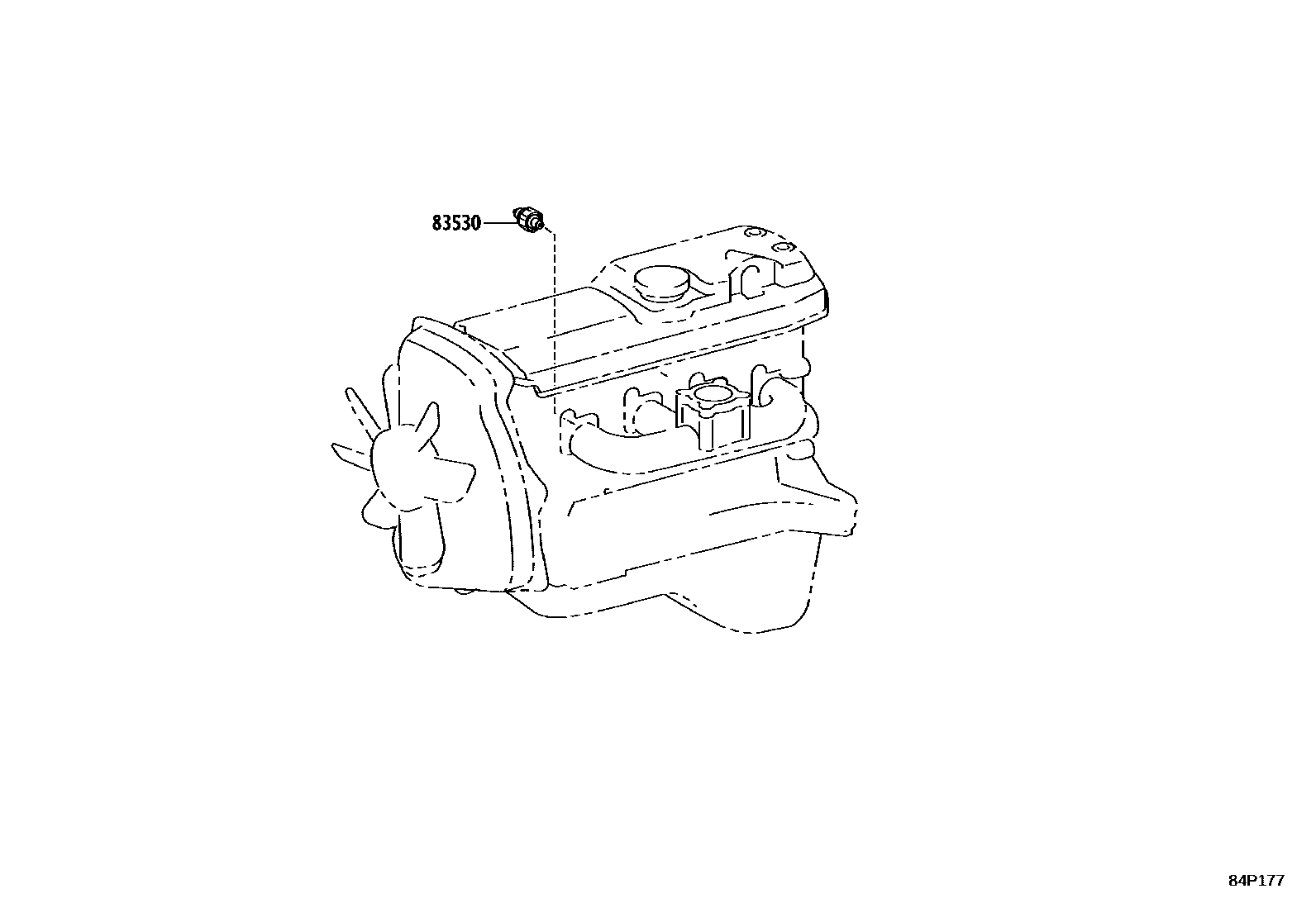 Toyota HILUX 开关和继电器和ECU EPC diagram — 84P177