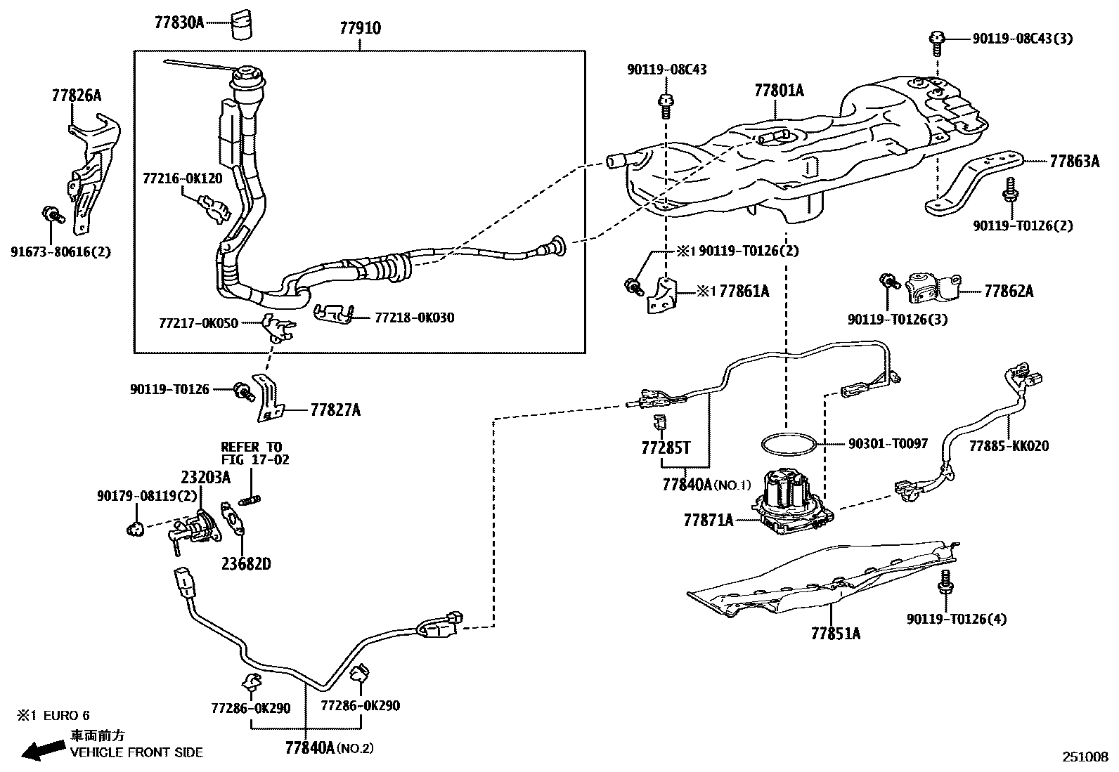 Toyota HILUX 尿素罐和管 EPC diagram — 251008