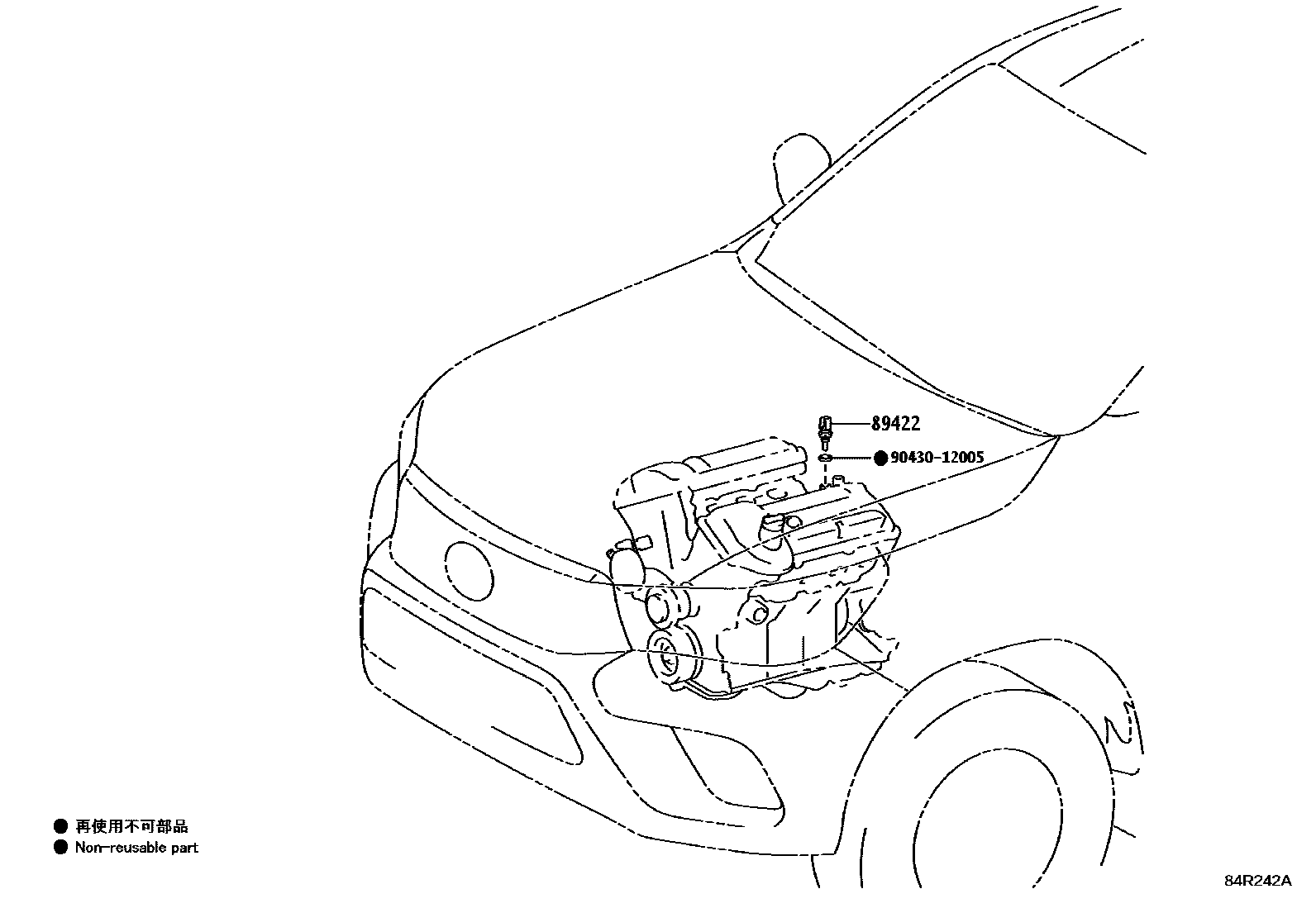 Toyota HILUX 电子燃油喷射系统 EPC diagram — 84R242A