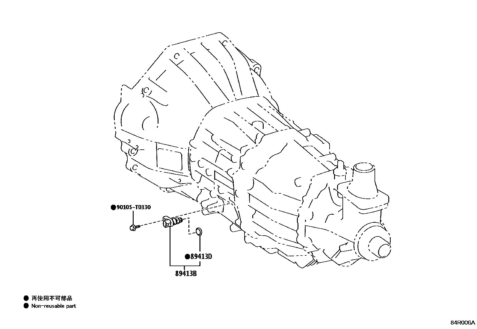 Toyota HILUX 超速档和电子控制变速器 EPC diagram — 84R006A