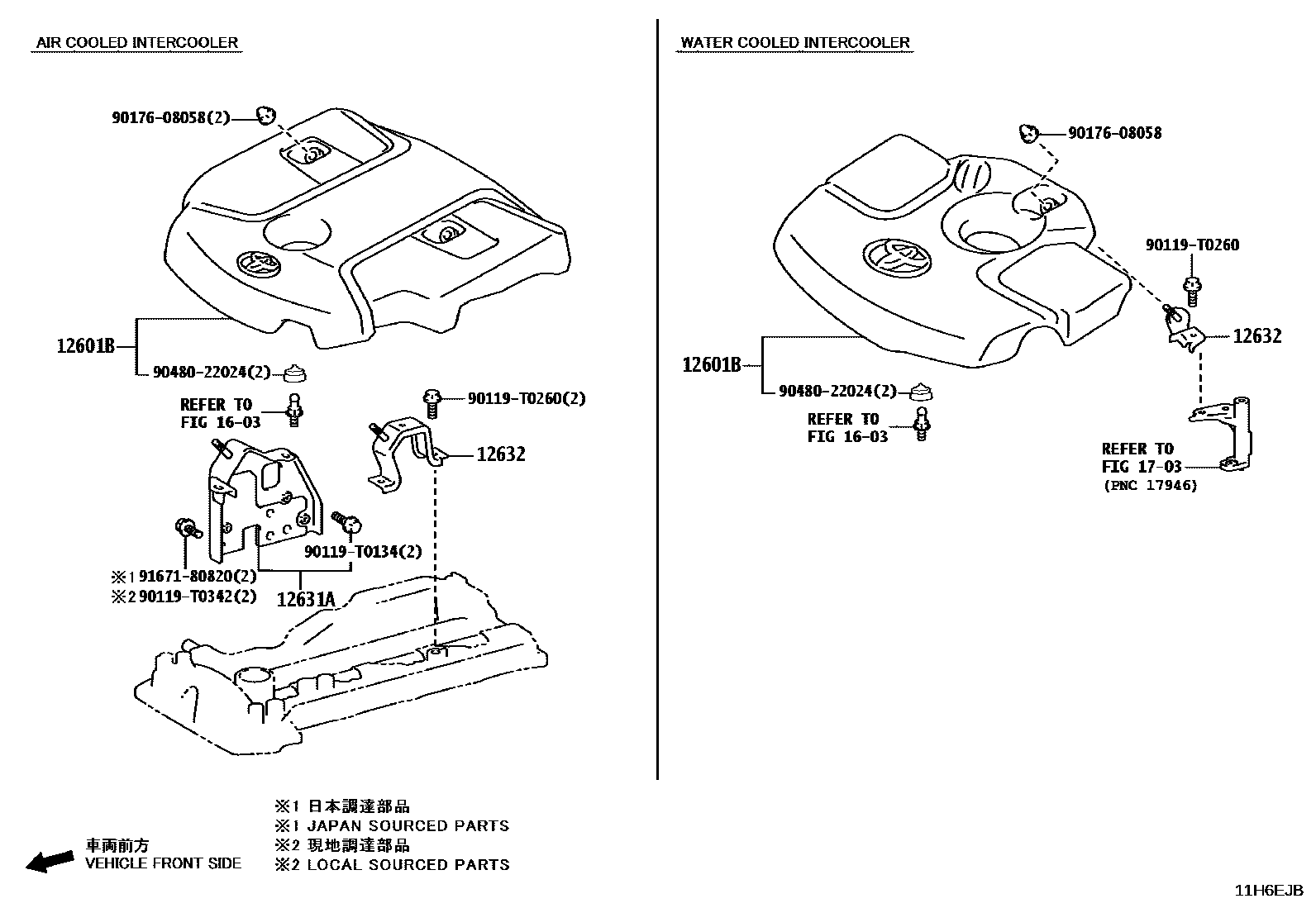 Toyota HILUX Cylinder Head EPC diagram — 11H6EJB