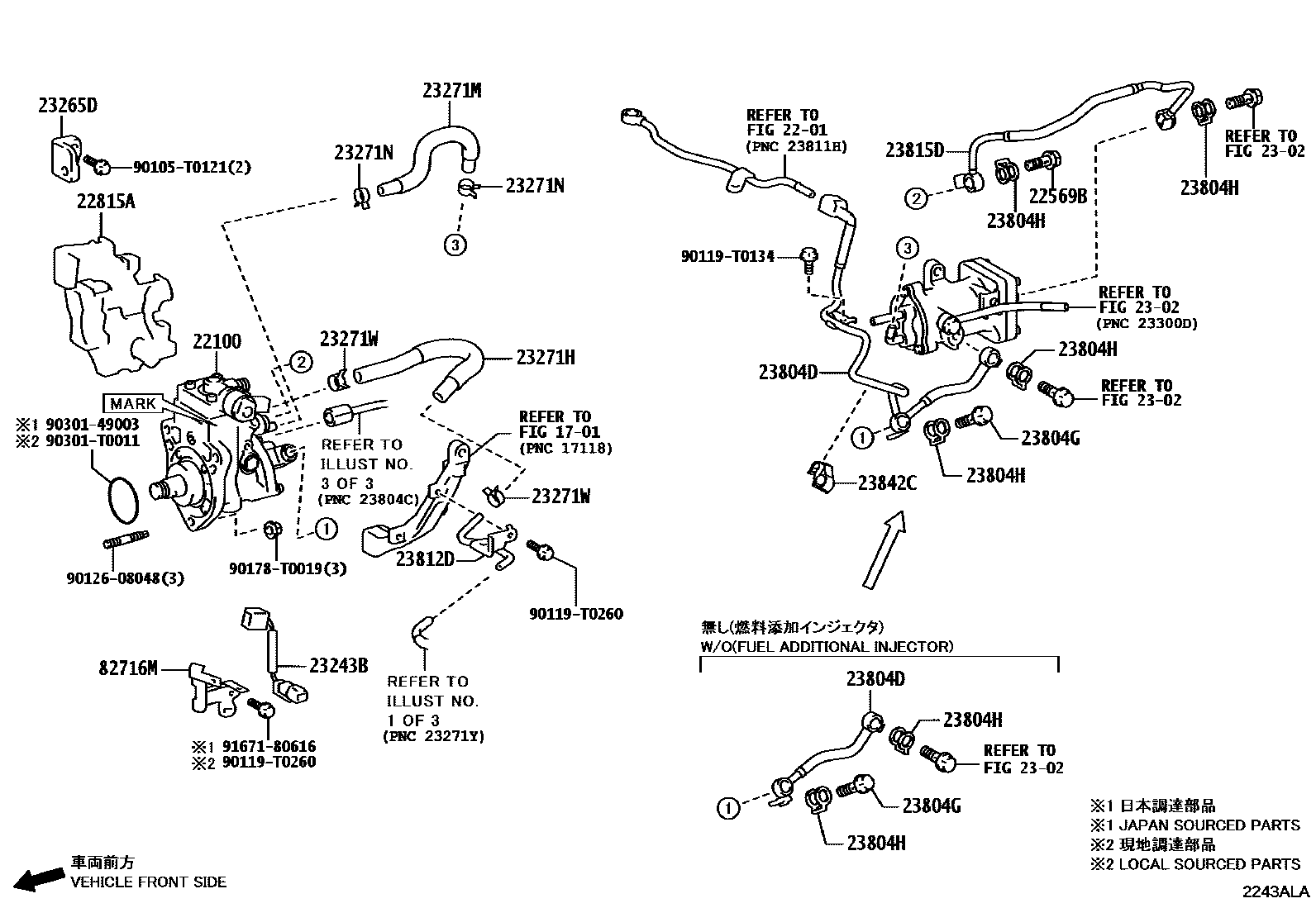 Toyota HILUX 喷油泵总成 EPC diagram — 2243ALA