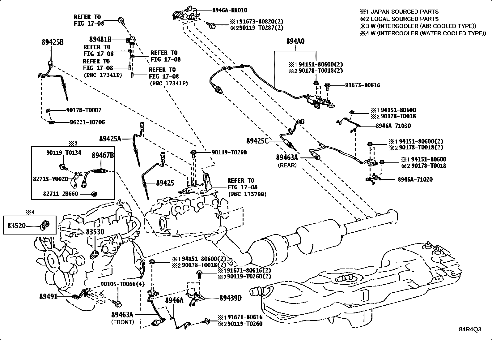 Toyota HILUX 开关和继电器和ECU EPC diagram — 84R4Q3