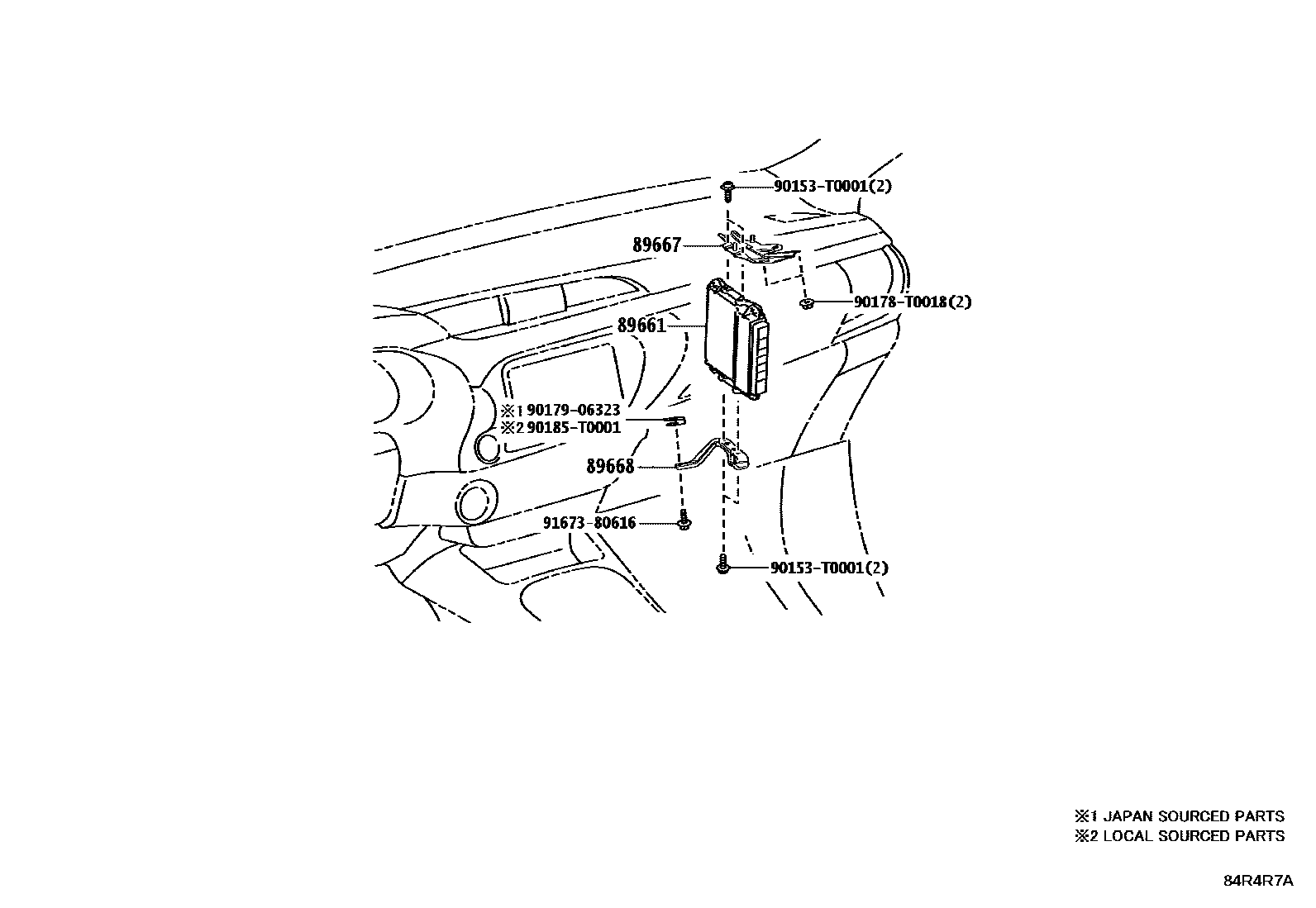 Toyota HILUX 电子燃油喷射系统 EPC diagram — 84R4R7A