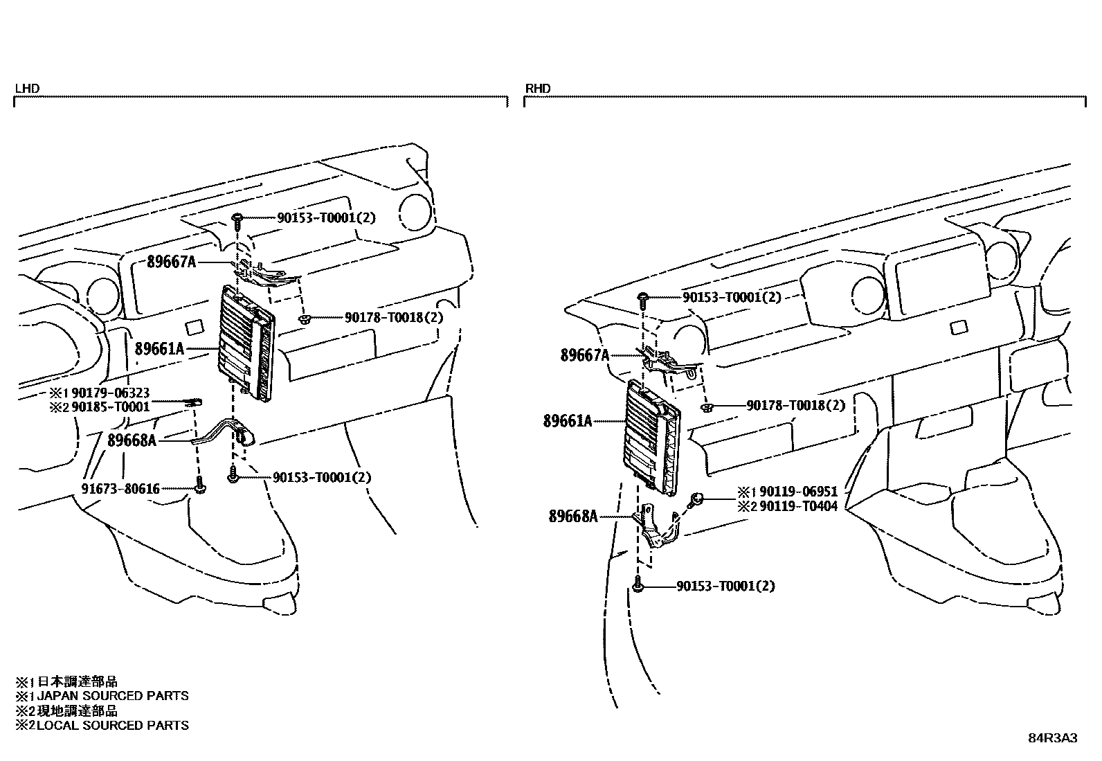 Toyota HILUX 电子控制柴油机(ECD) EPC diagram — 84R3A3