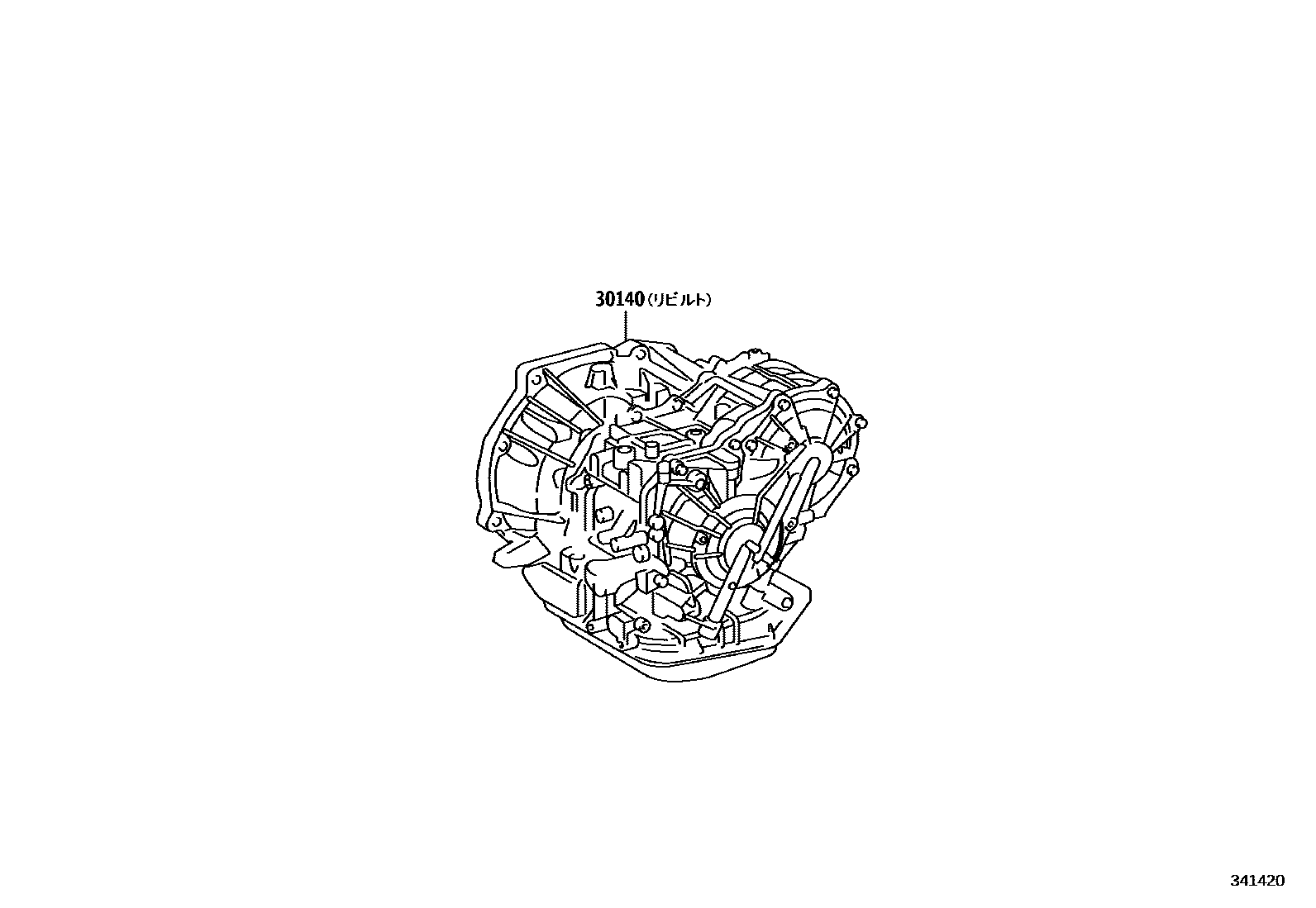 Toyota YARIS 传动桥总成(CVT) EPC diagram — 341420
