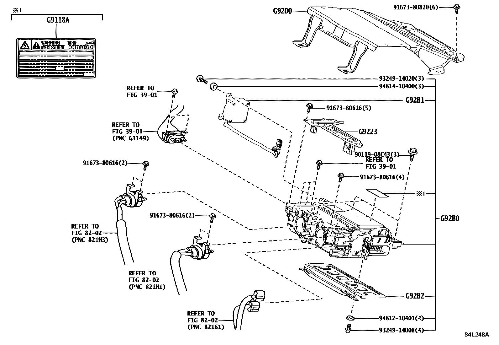 Toyota YARIS HV逆变器 EPC diagram — 84L248A
