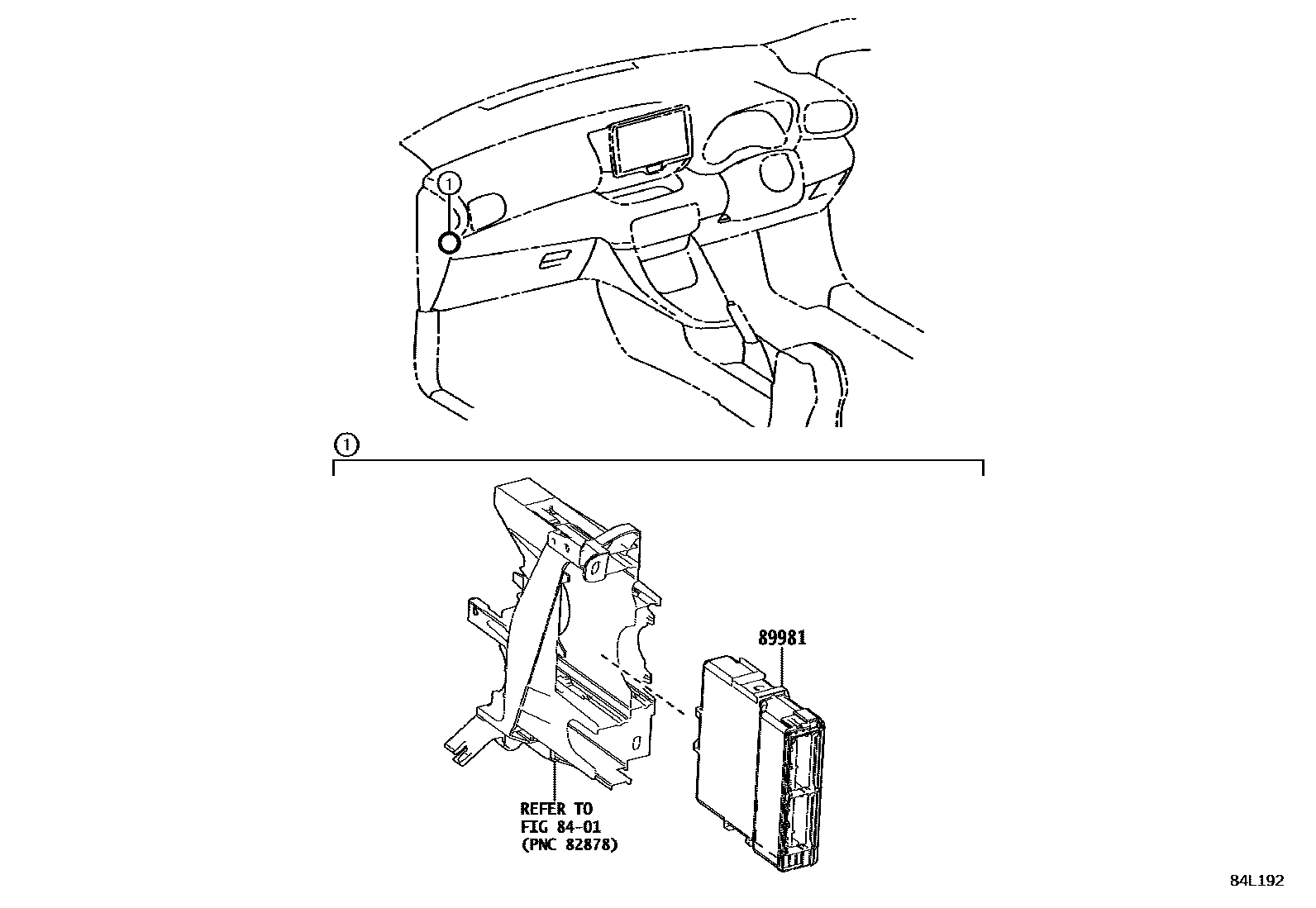 Toyota YARIS HV控制ECU EPC diagram — 84L192