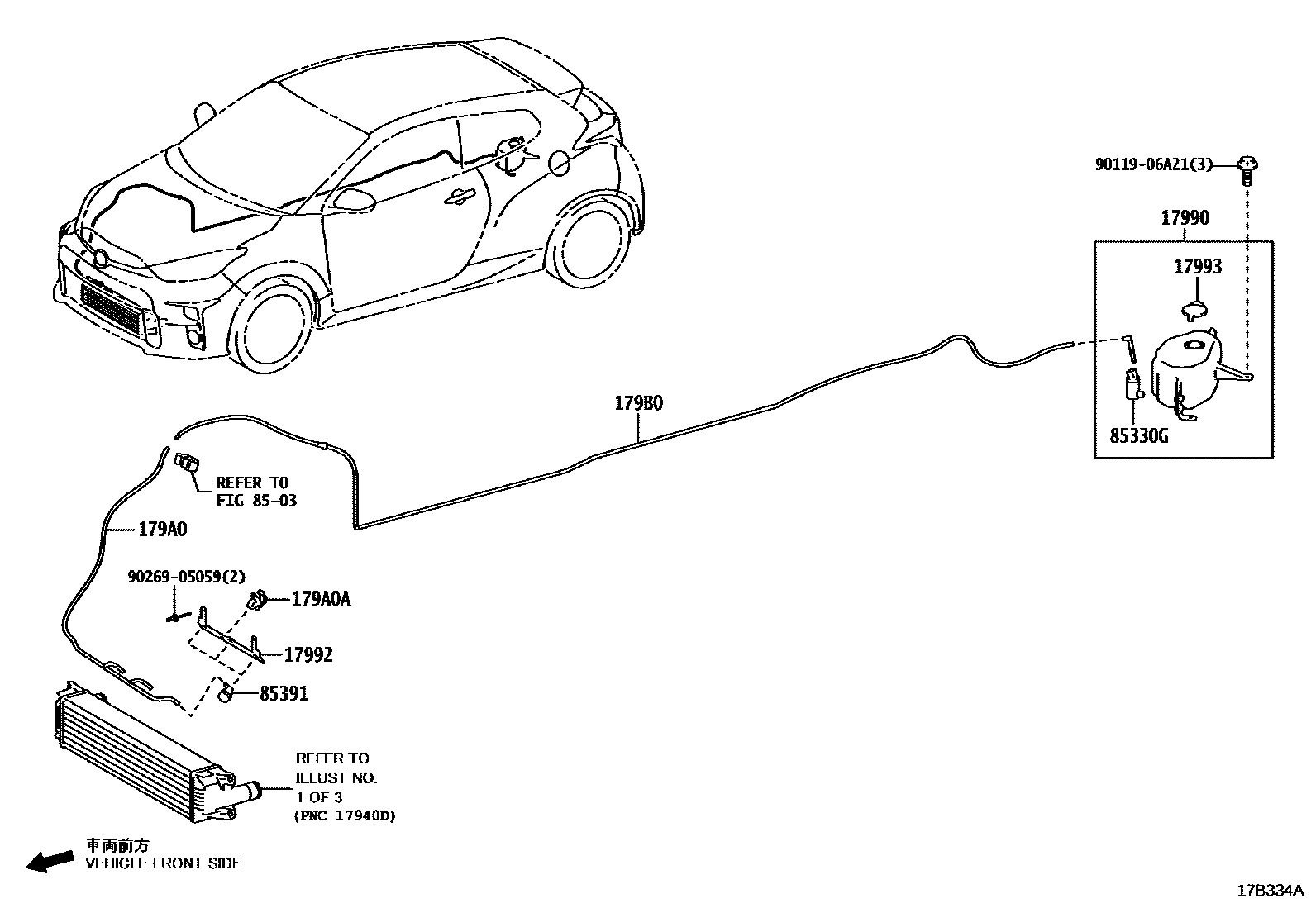 Toyota YARIS Air Cleaner EPC diagram — 17B334A