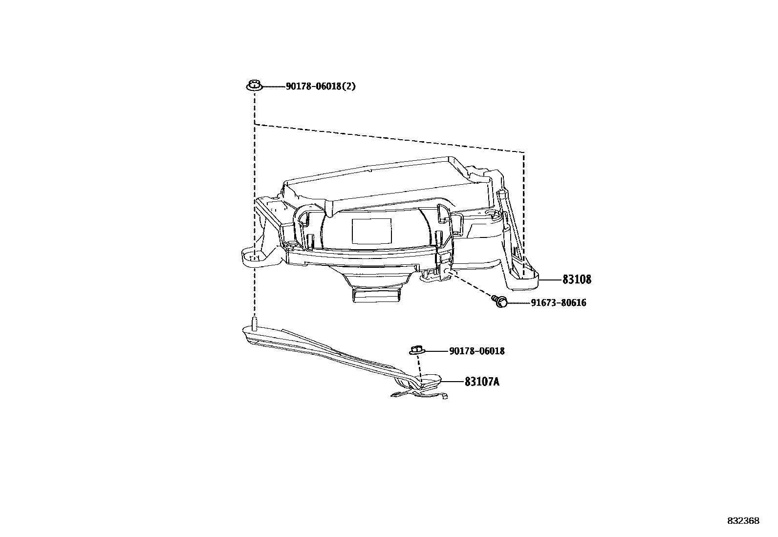 Toyota YARIS 仪表 EPC diagram — 832368