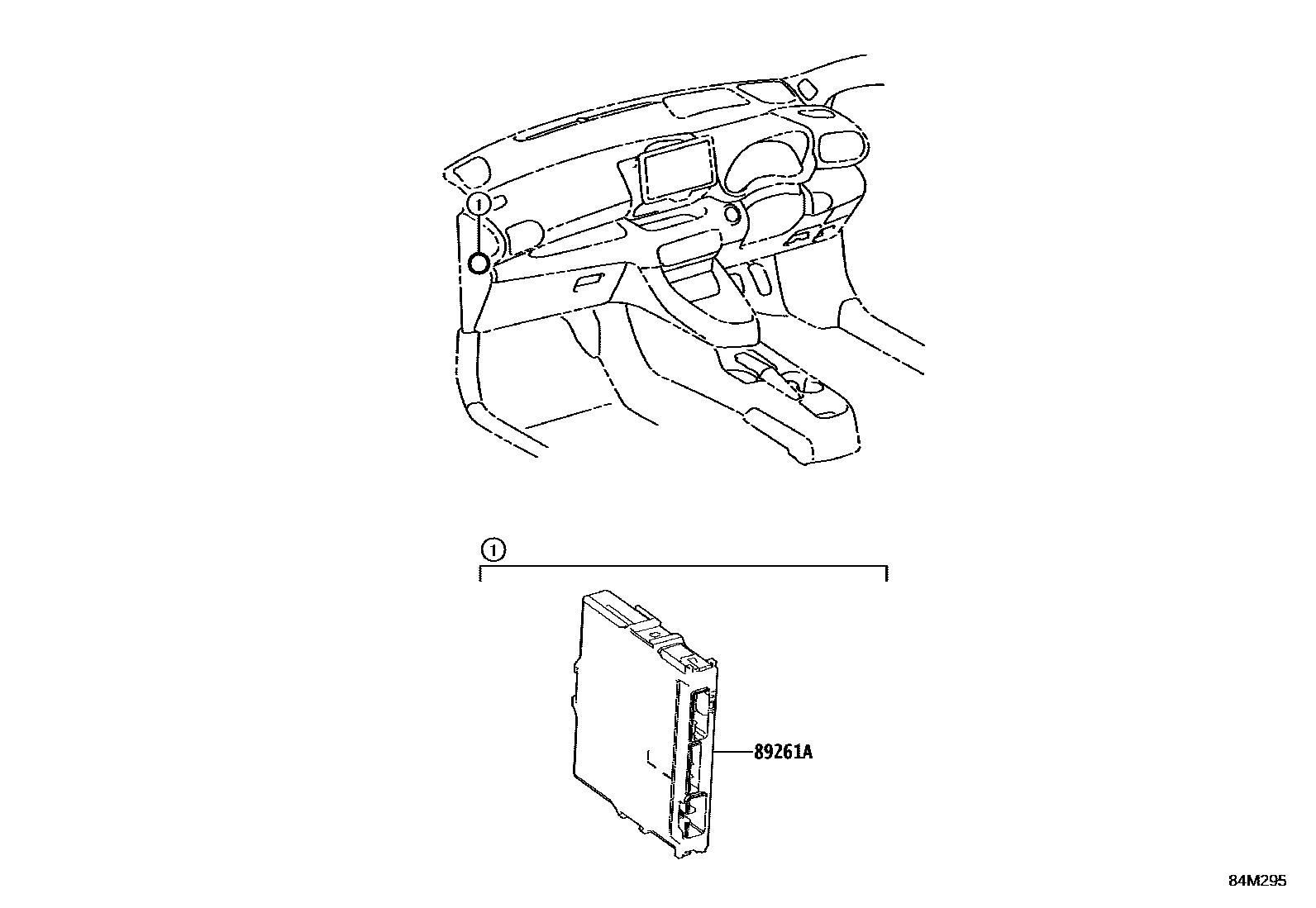 Toyota YARIS 电子控制系统 EPC diagram — 84M295