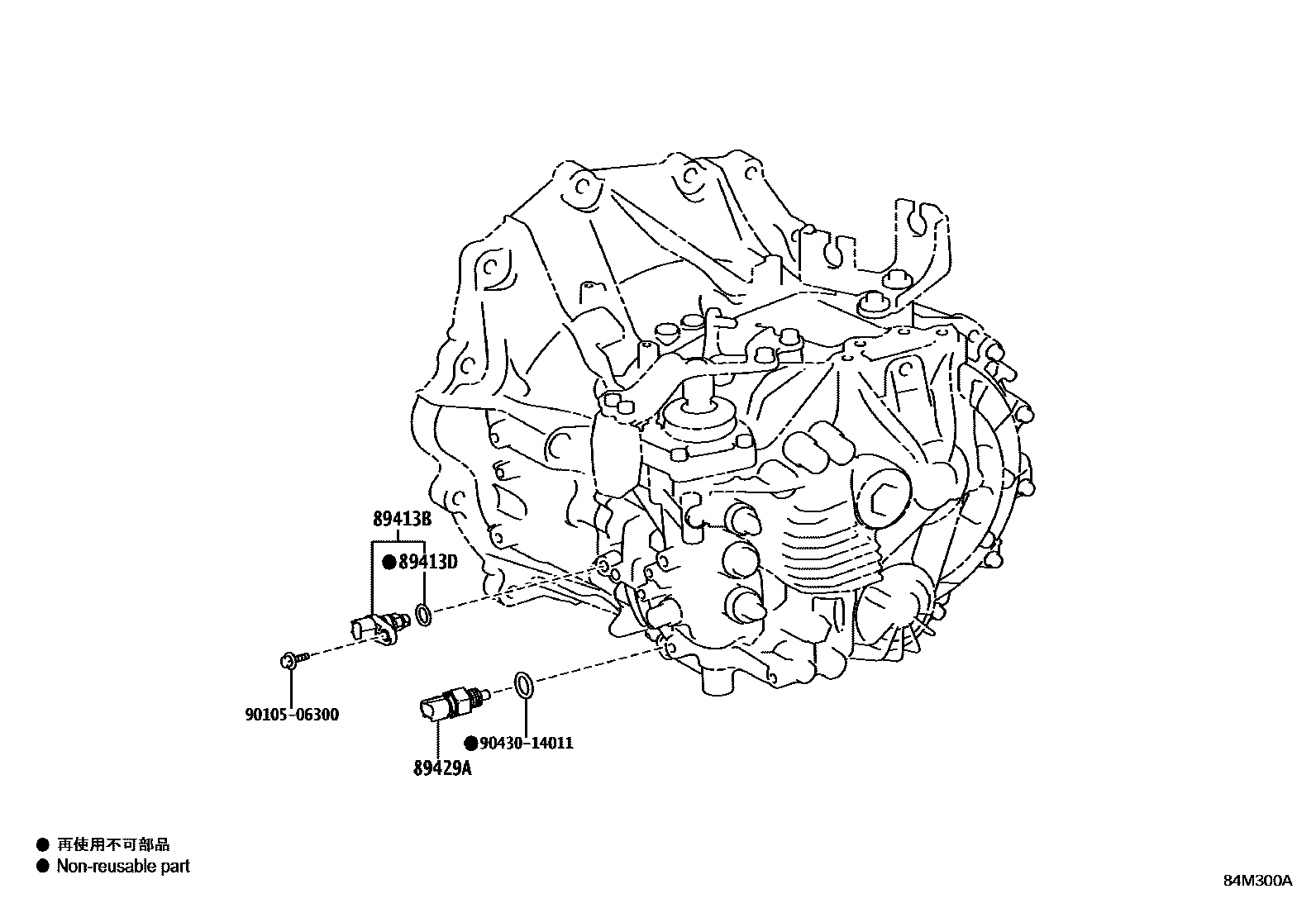 Toyota YARIS 超速档和电子控制变速器 EPC diagram — 84M300A